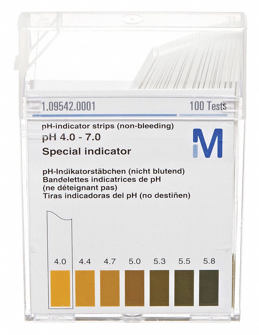 Test Strips: Colorimetric, 1.0 to 100 ppm, 50 PK