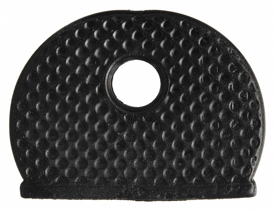 Key Cap: Vinyl, Black, 1 in Overall Wd, 3/4 in Overall Ht, 1/8 in Overall Dp, 50 PK