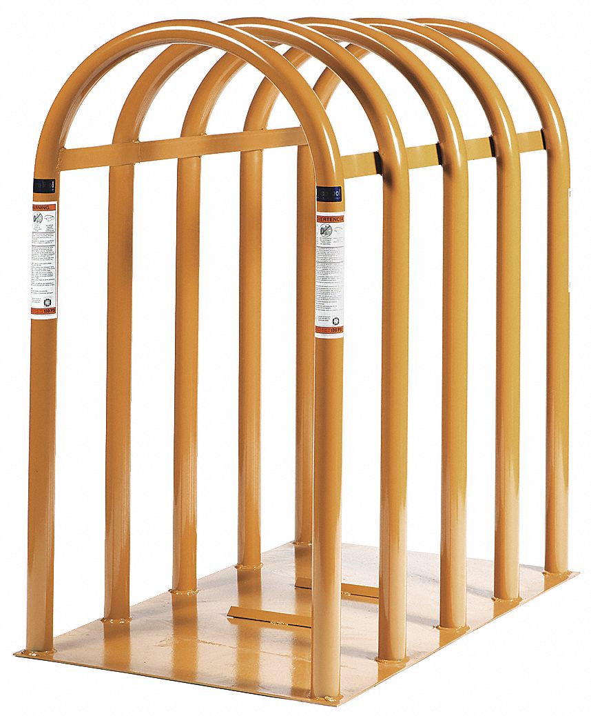 TIRE INFLATION CAGE, 5-BAR CAGE, 211 LB, 41½ IN OVERALL H