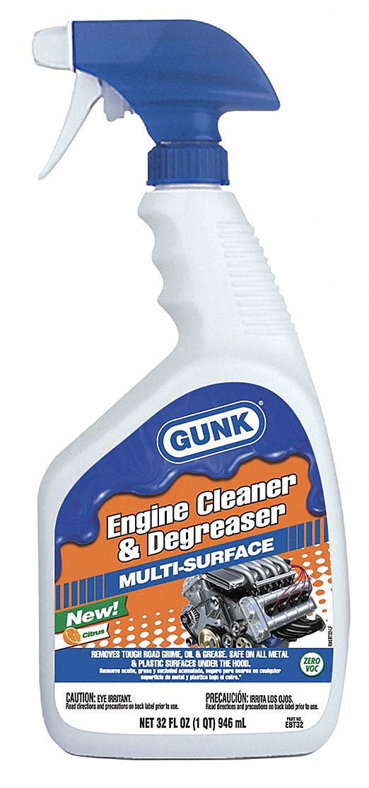 Gunk Engine Cleaner & Degeaser, Citrus, Multi-Surface - 32 fl oz