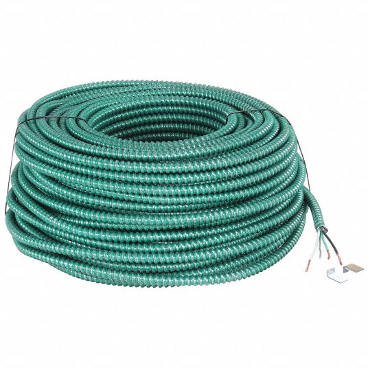 SOUTHWIRE Metal Clad Armored Cable: 10 AWG Wire Size, 3 with Bare AL Ground  Conductors, 250 ft Lg