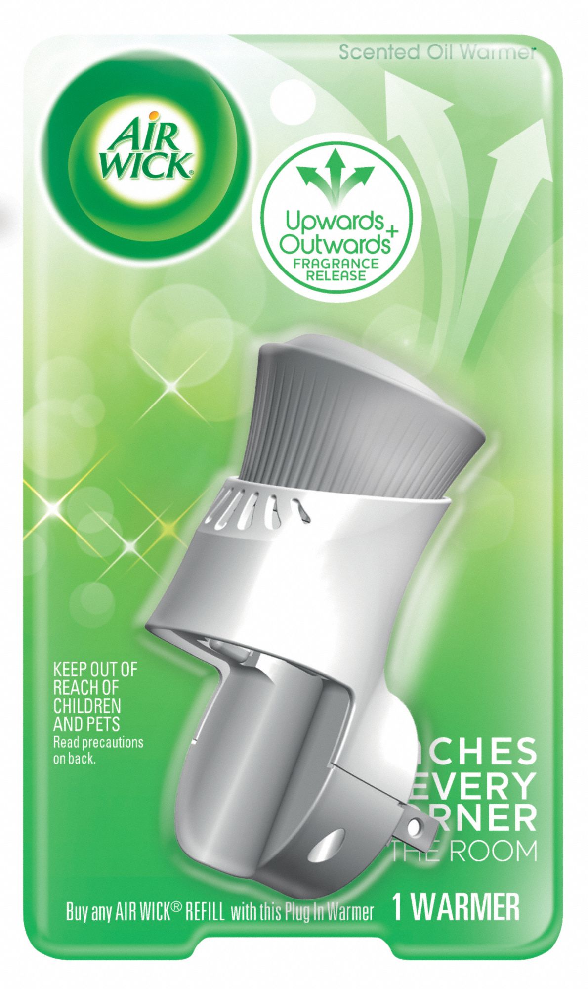 AIR WICK Air Freshener Dispenser, Continuous, Air Wick®, Plug In Dispenser Mounting, White, PK 6