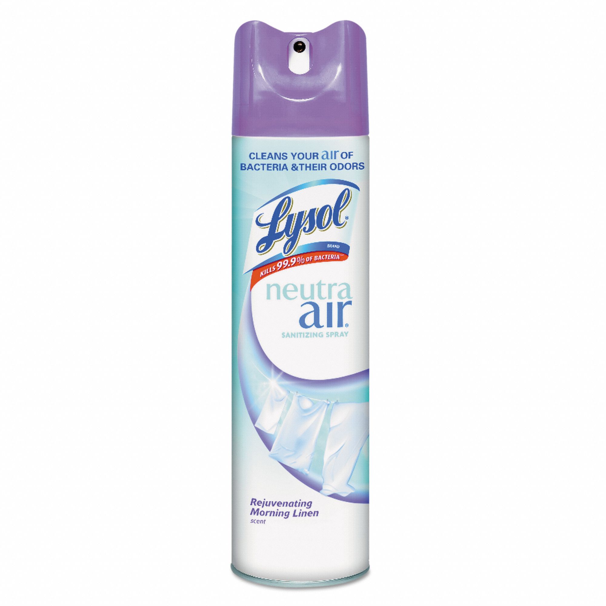 LYSOL Air Sanitizers, Aerosol Spray Can, 10 oz, Liquid, Morning Linen, PK 12 20L031RAC79196