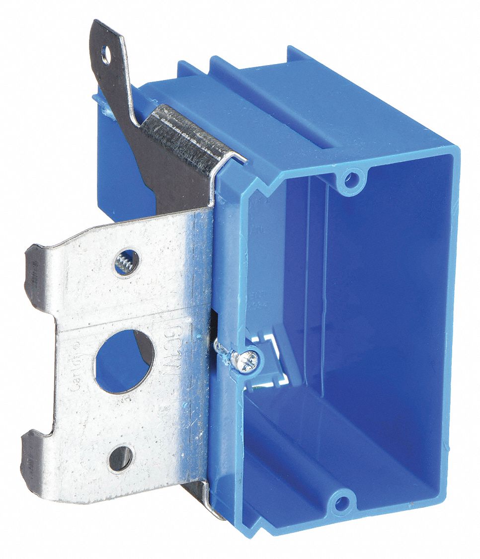 Electrical Box: PVC, Nonmetallic Material & Nominal Size, Rectangular, 1 Gangs, Adj Dp