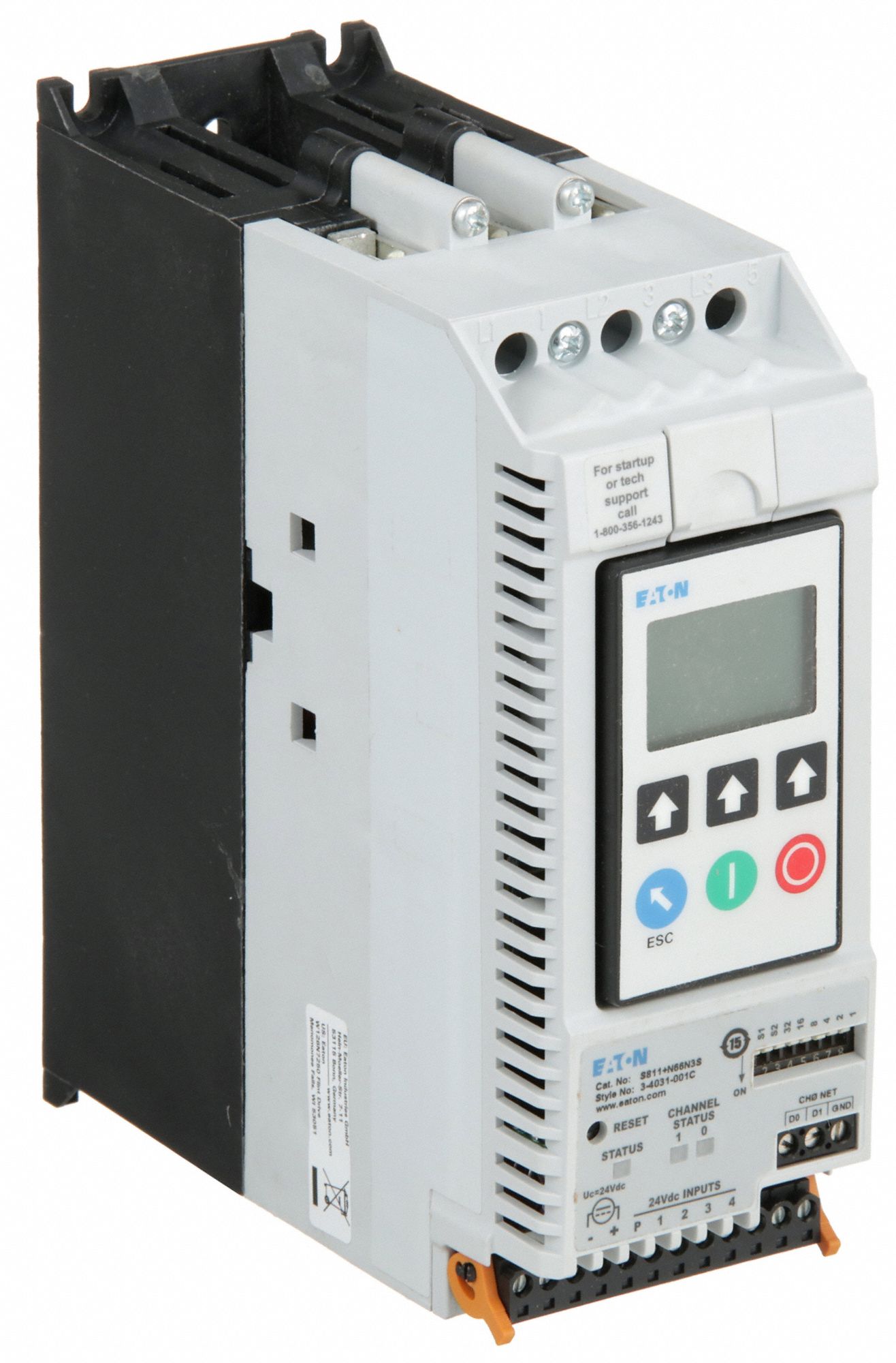 Soft Start: 600V AC, 66 A Output Current, With Bypass, NEMA 1, 15 hp HP @ 3 Phase - 208V AC