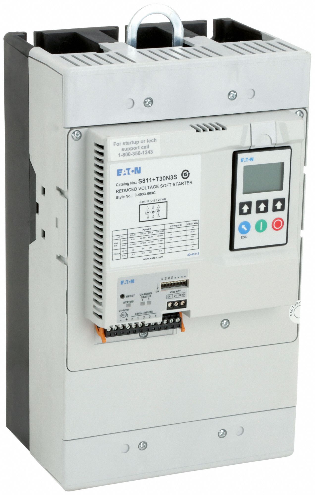 Soft Start: 600V AC, 304 A Output Current, With Bypass, NEMA 1, 75 hp HP @ 3 Phase - 208V AC