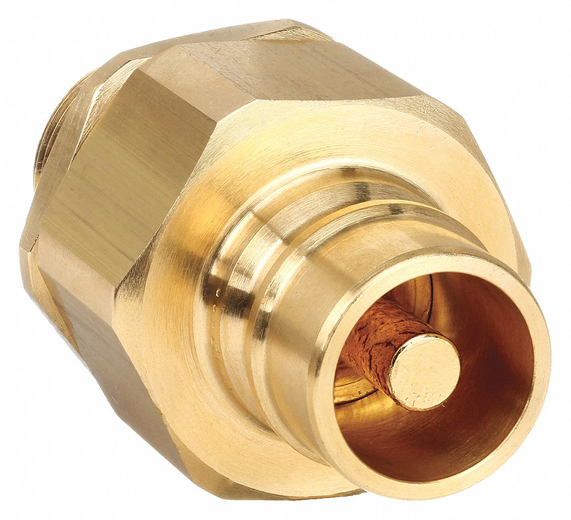 HYDRAULIC QUICK CONNECT HOSE COUPLING, ¾ IN COUPLING SIZE, BRASS, ¾