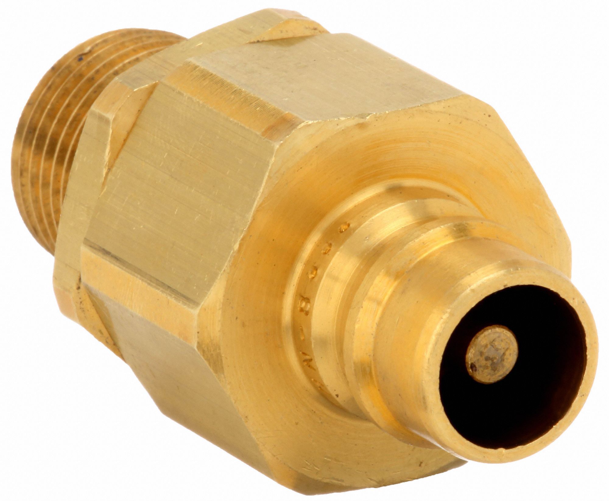 Hydraulic Quick Connect Hose Coupling: 1/2 in, Brass, 681.3 lpm Max. Flow Rate, MNPT