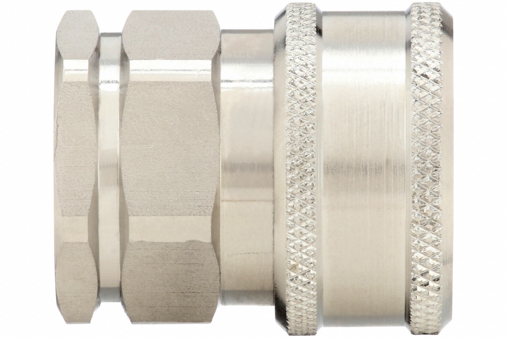 HYDRAULIC QUICK CONNECT HOSE COUPLING, ⅜ IN COUPLING SIZE, 316 STAINLESS STEEL, FEMALE
