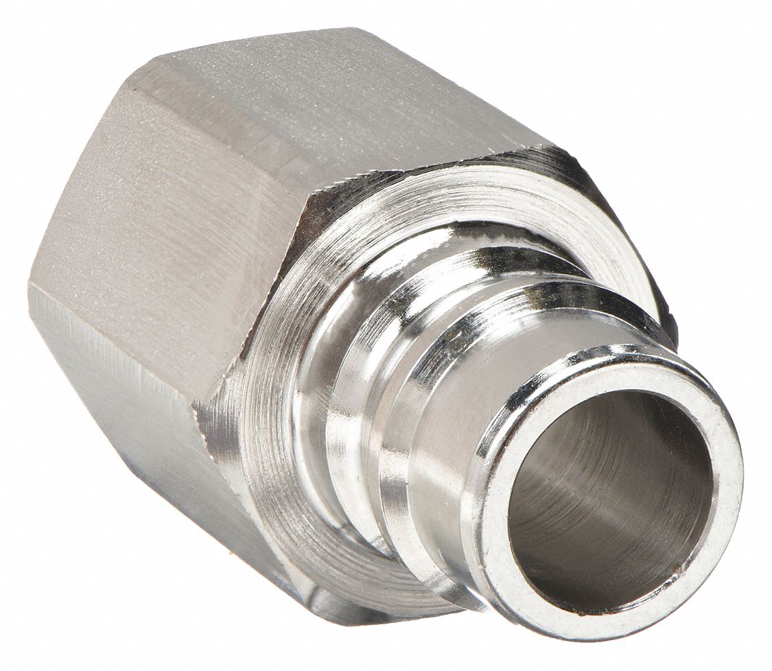 HYDRAULIC QUICK CONNECT HOSE COUPLING, ½ IN COUPLING SIZE, 316 STAINLESS STEEL, NITRILE