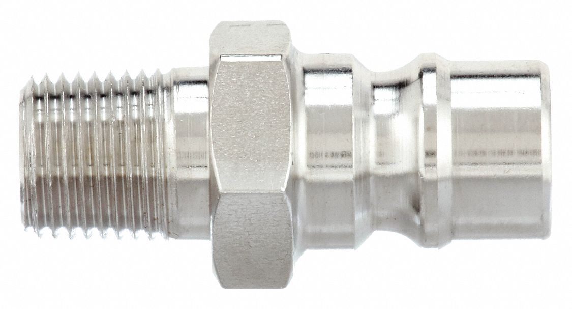 HYDRAULIC QUICK CONNECT HOSE COUPLING, ¼ IN COUPLING SIZE, 316 STAINLESS STEEL, BUNA