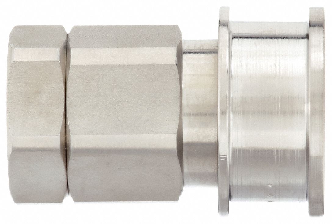 Hydraulic Quick Connect Hose Coupling: 1/4 in Coupling Size, 316 Stainless Steel, Nitrile