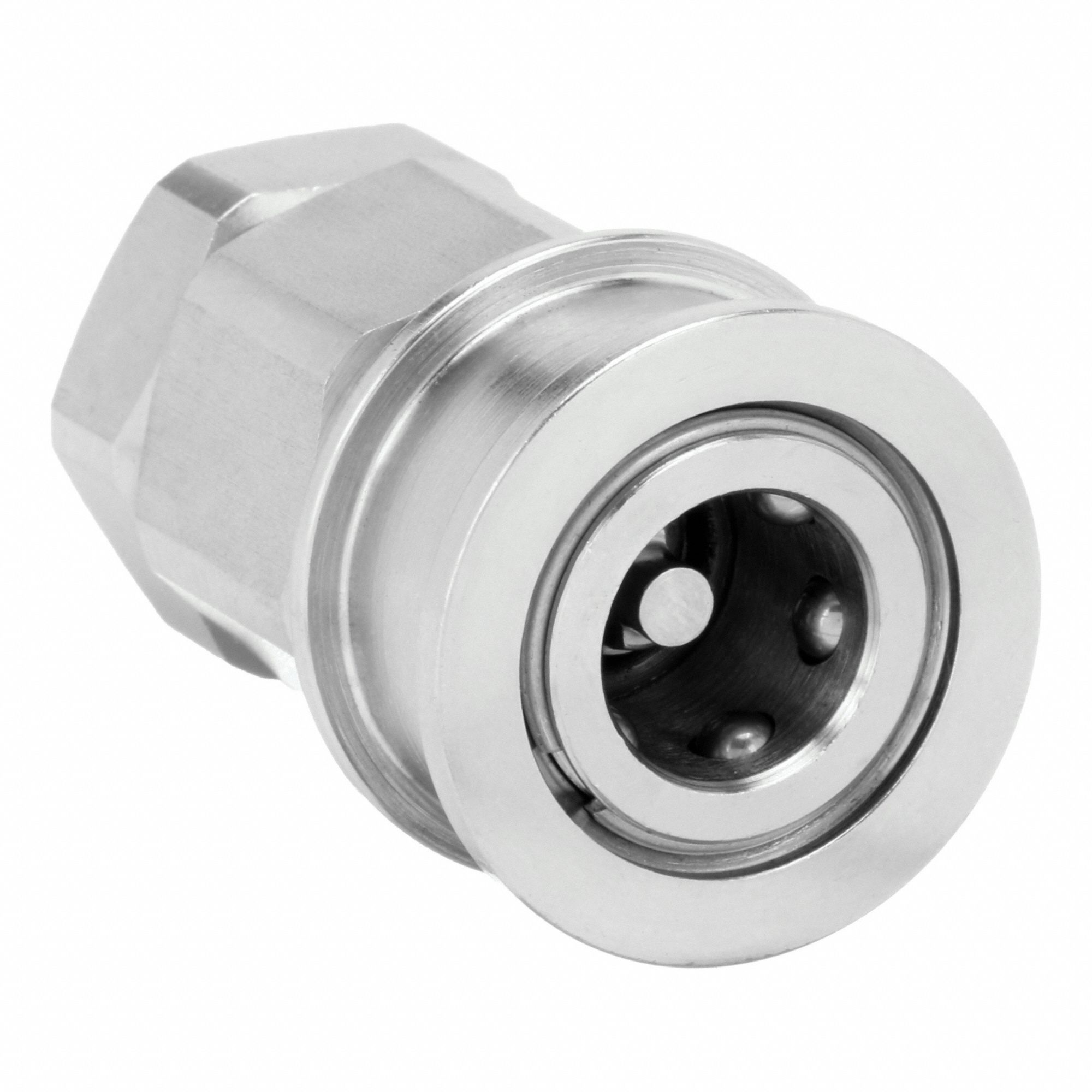 Hydraulic Quick Connect Hose Coupling: 1/4 in Coupling Size, 316 Stainless Steel