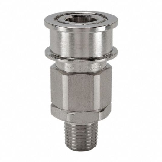 SNAP-TITE, 1/4 in Coupling Size, 316 Stainless Steel, Hydraulic Quick ...