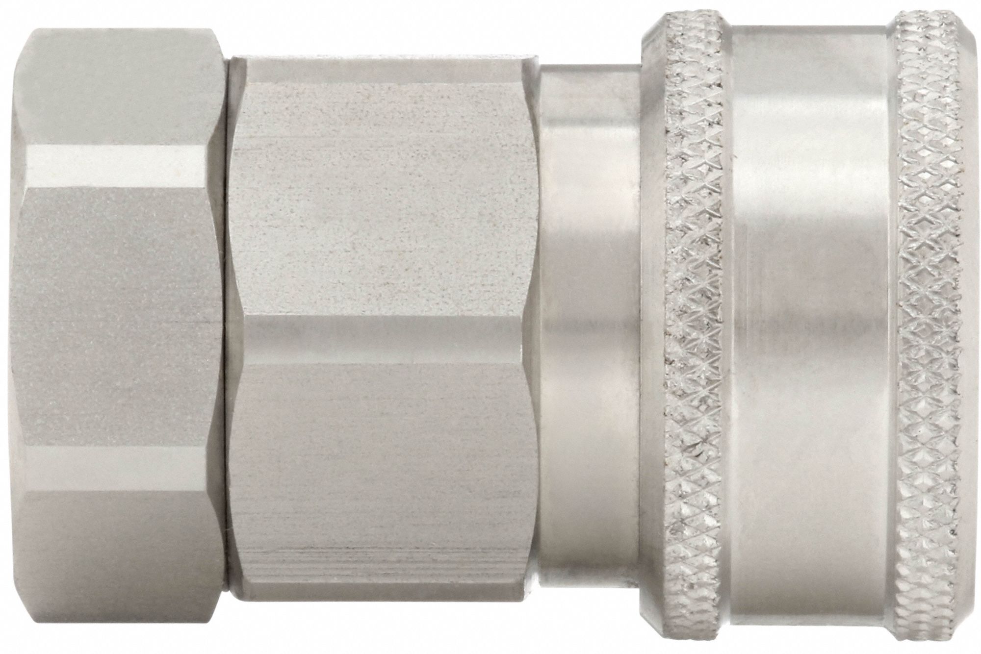 HYDRAULIC QUICK CONNECT HOSE COUPLING, ½ IN COUPLING SIZE, 316 STAINLESS STEEL, NITRILE