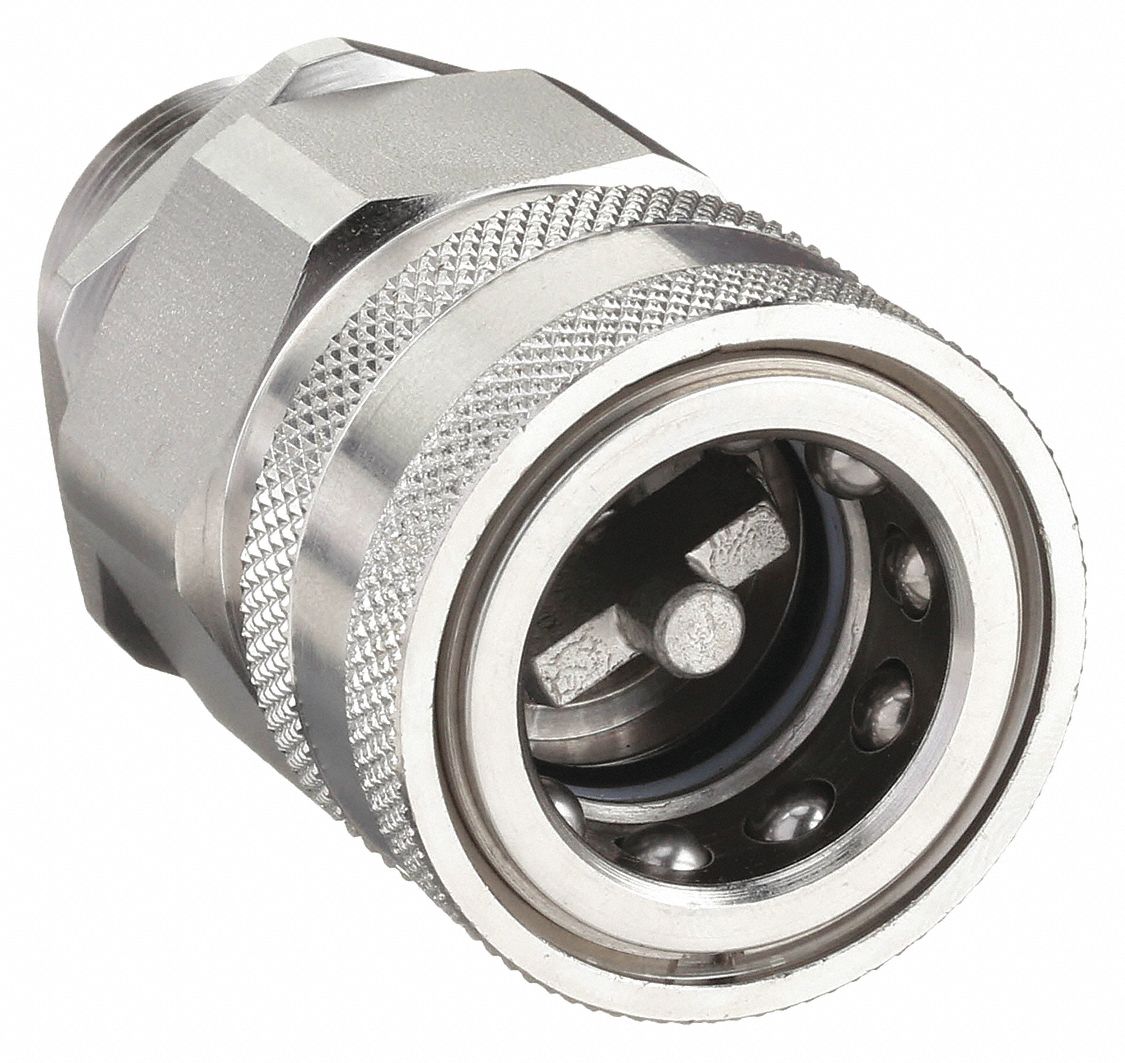 SNAPTITE, 3/4 in Coupling Size, 316 Stainless Steel, Hydraulic Quick