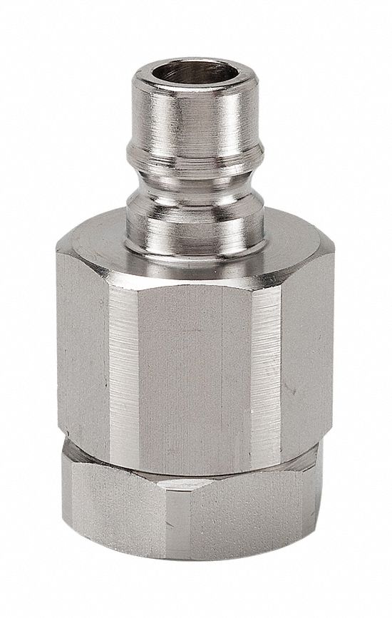 HYDRAULIC QUICK CONNECT HOSE COUPLING, ¼ IN COUPLING SIZE, 316 STAINLESS STEEL, NITRILE