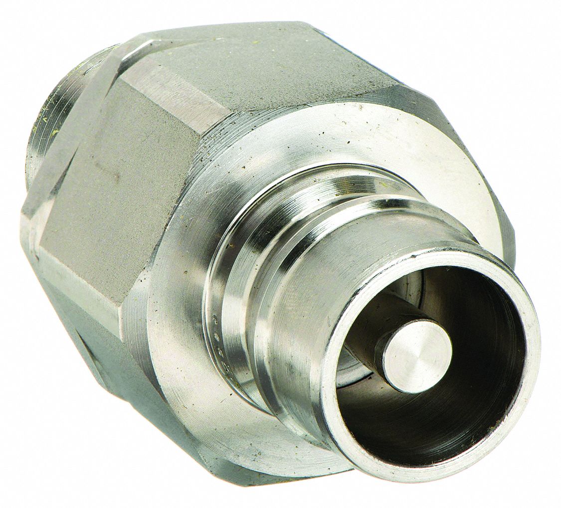 HYDRAULIC QUICK CONNECT HOSE COUPLING, 1 IN COUPLING SIZE, 316 STAINLESS STEEL, NITRILE