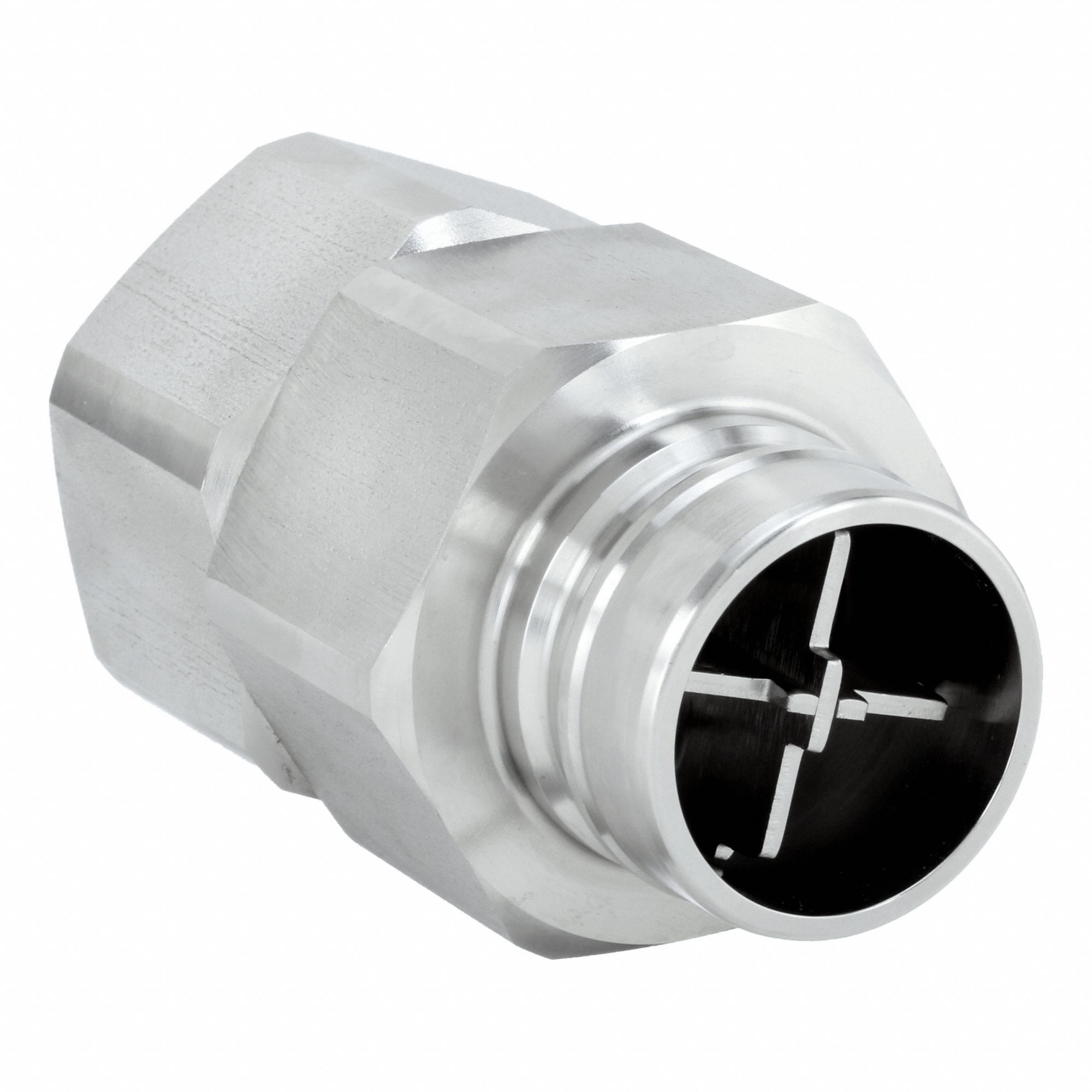 Hydraulic Quick Connect Hose Coupling: 1 1/4 in, 316 Stainless Steel, Fluorocarbon, FNPT