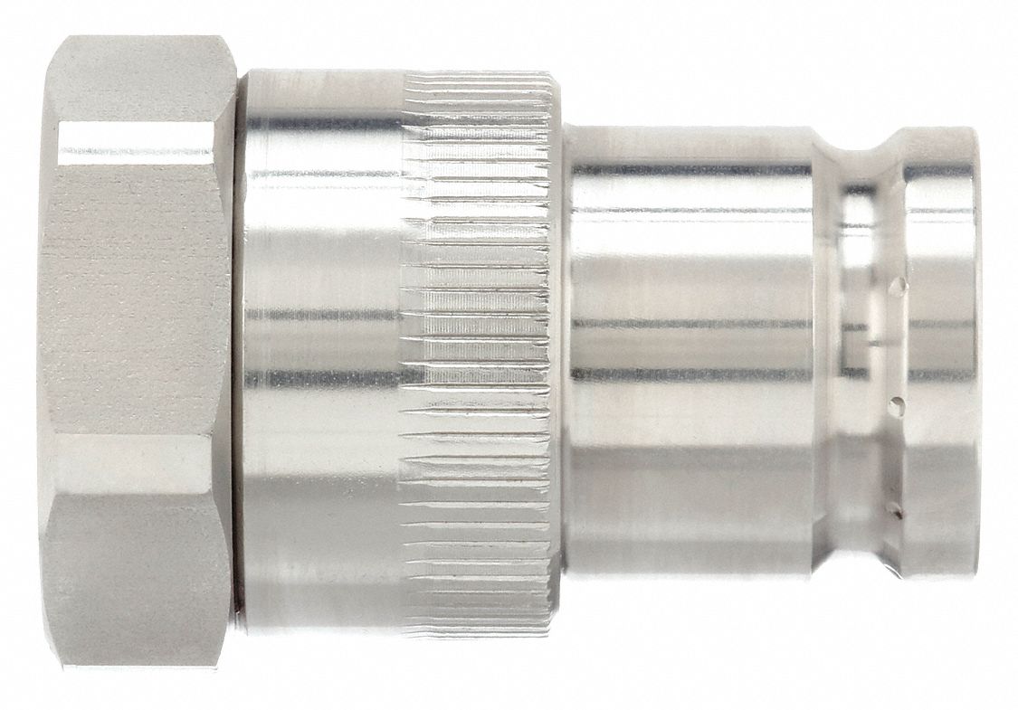 Hydraulic Quick Connect Hose Coupling: 3/4 in Coupling Size, 316 Stainless Steel, Female UNF