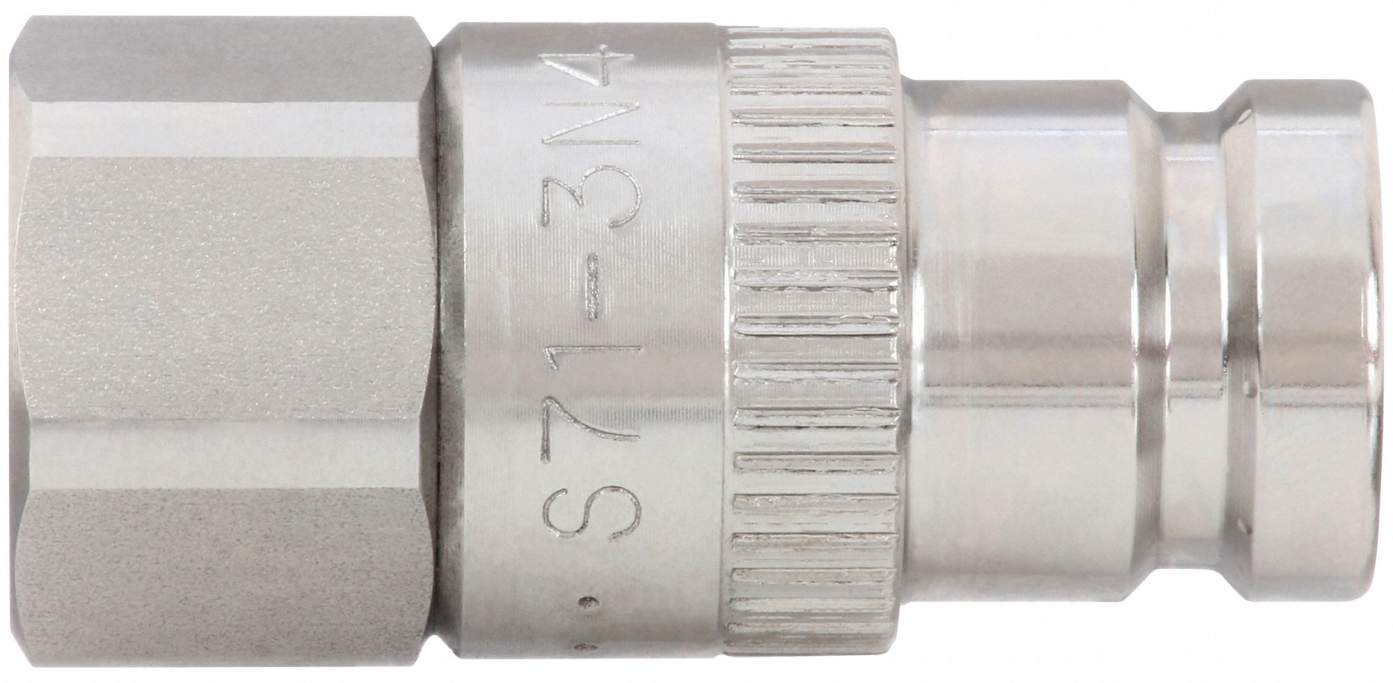 Hydraulic Quick Connect Hose Coupling: 1/4 in Coupling Size, 316 Stainless Steel, Nitrile