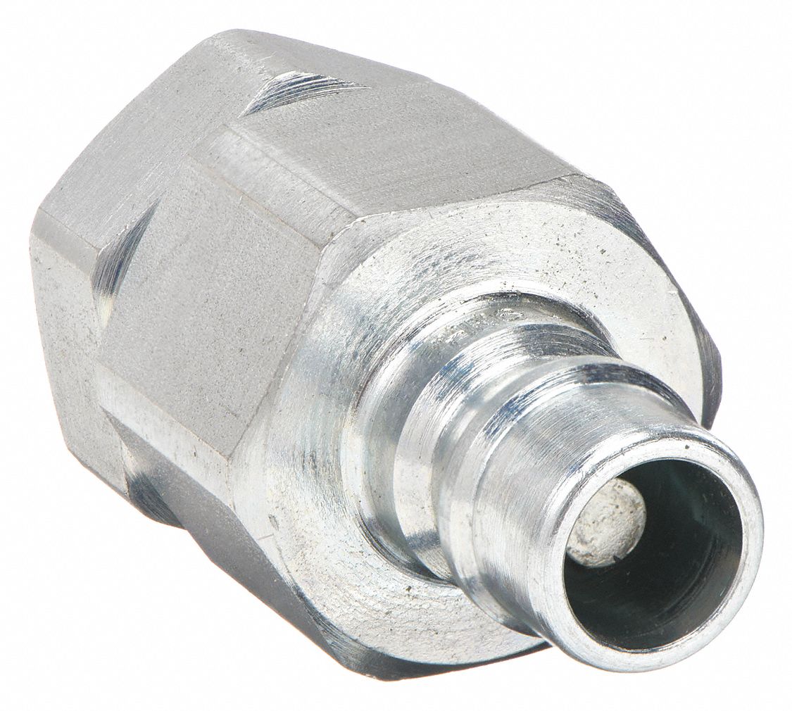 HYDRAULIC QUICK CONNECT HOSE COUPLING, ⅜ IN COUPLING, STEEL, ⅜