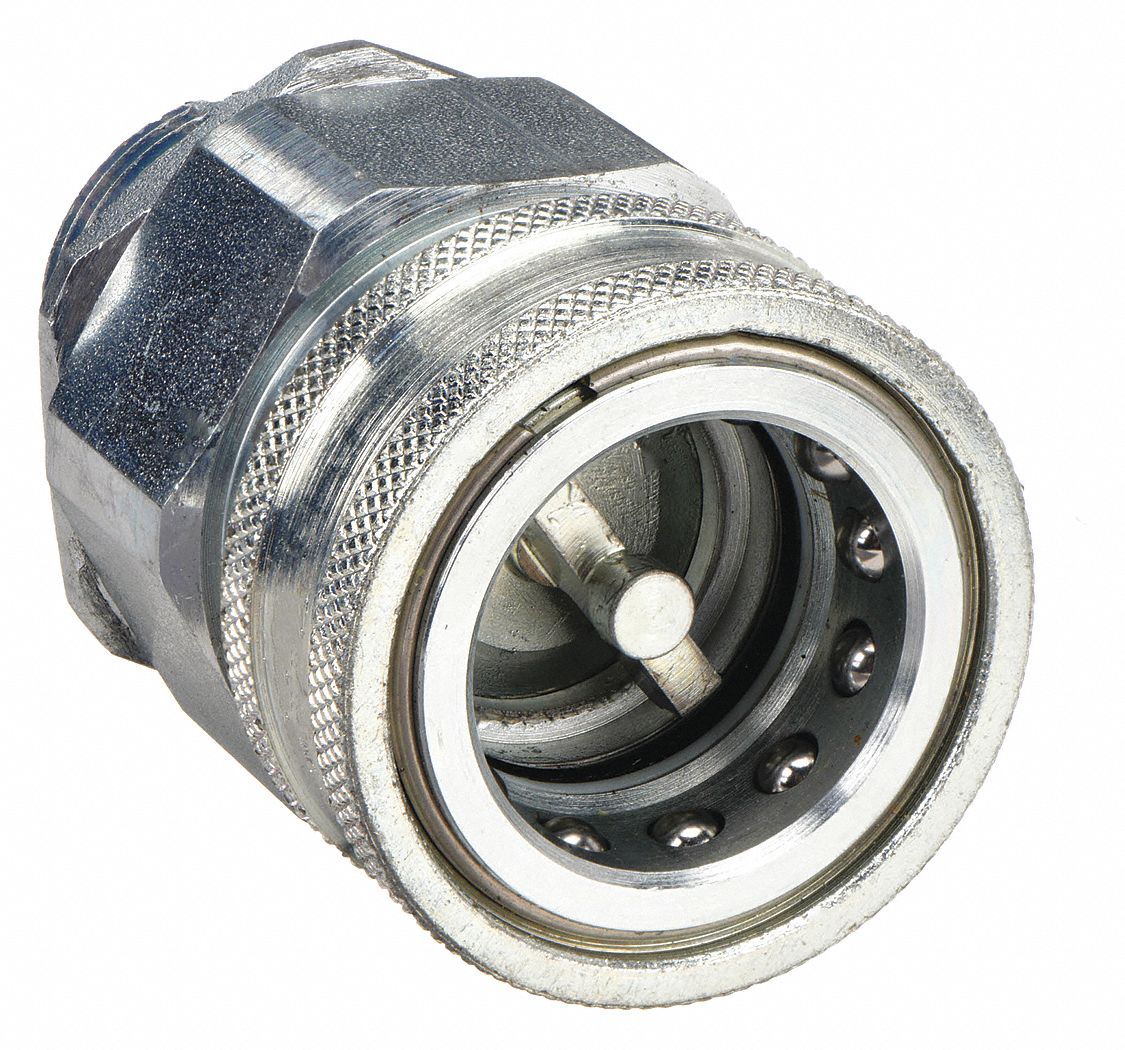 HYDRAULIC QUICK CONNECT HOSE COUPLING, 1 IN COUPLING SIZE, STEEL, 1