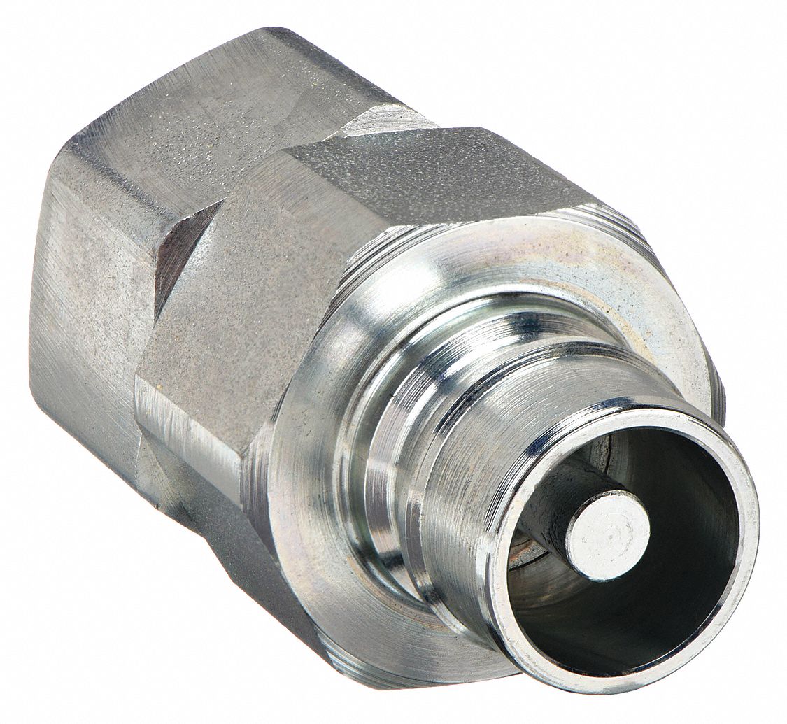 Hydraulic Quick Connect Hose Coupling: 3/4 in, Steel, 94.64 lpm Max. Flow Rate, Nitrile