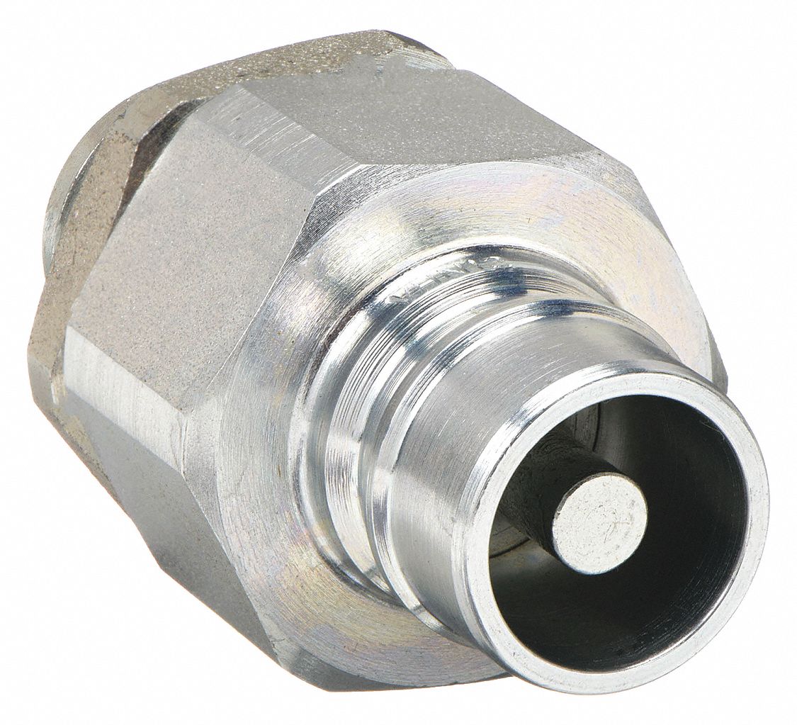 Hydraulic Quick Connect Hose Coupling: 3/4 in, Steel, 94.64 lpm Max. Flow Rate, Nitrile