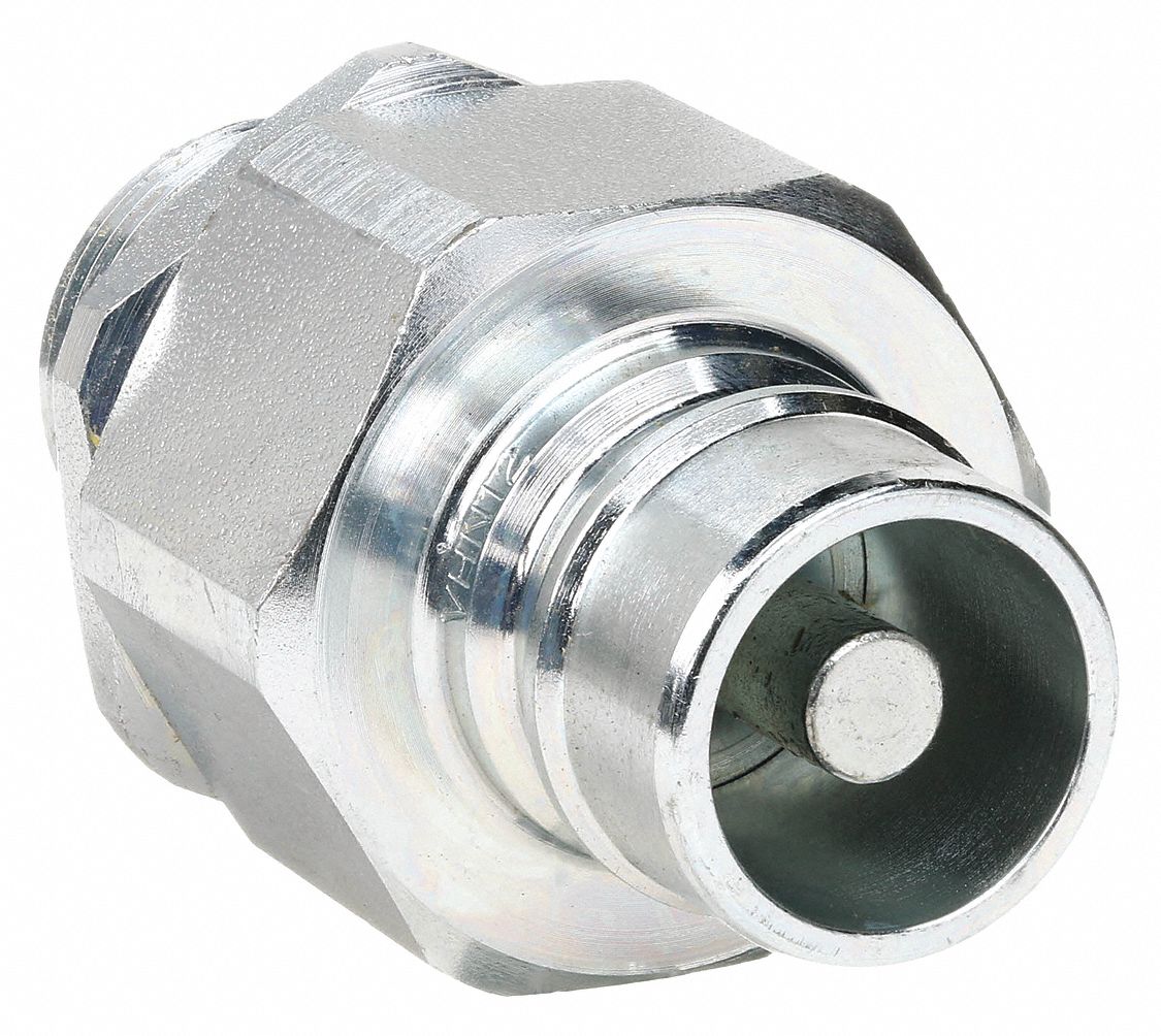 HYDRAULIC QUICK CONNECT HOSE COUPLING, ¾ IN COUPLING, STEEL, ¾