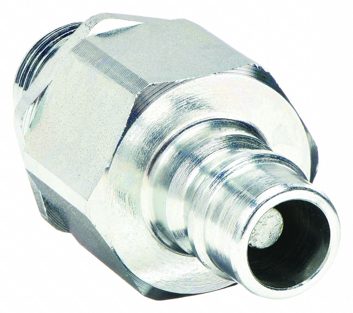 HYDRAULIC QUICK CONNECT HOSE COUPLING, ⅜ IN COUPLING, STEEL, ⅜