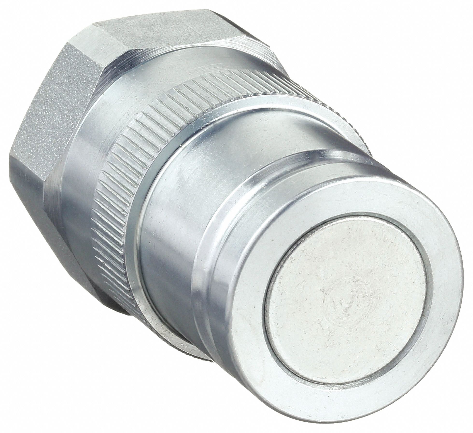 Hydraulic Quick Connect Hose Coupling: 3/4 in Coupling Size, Steel, Nitrile, Female UNF