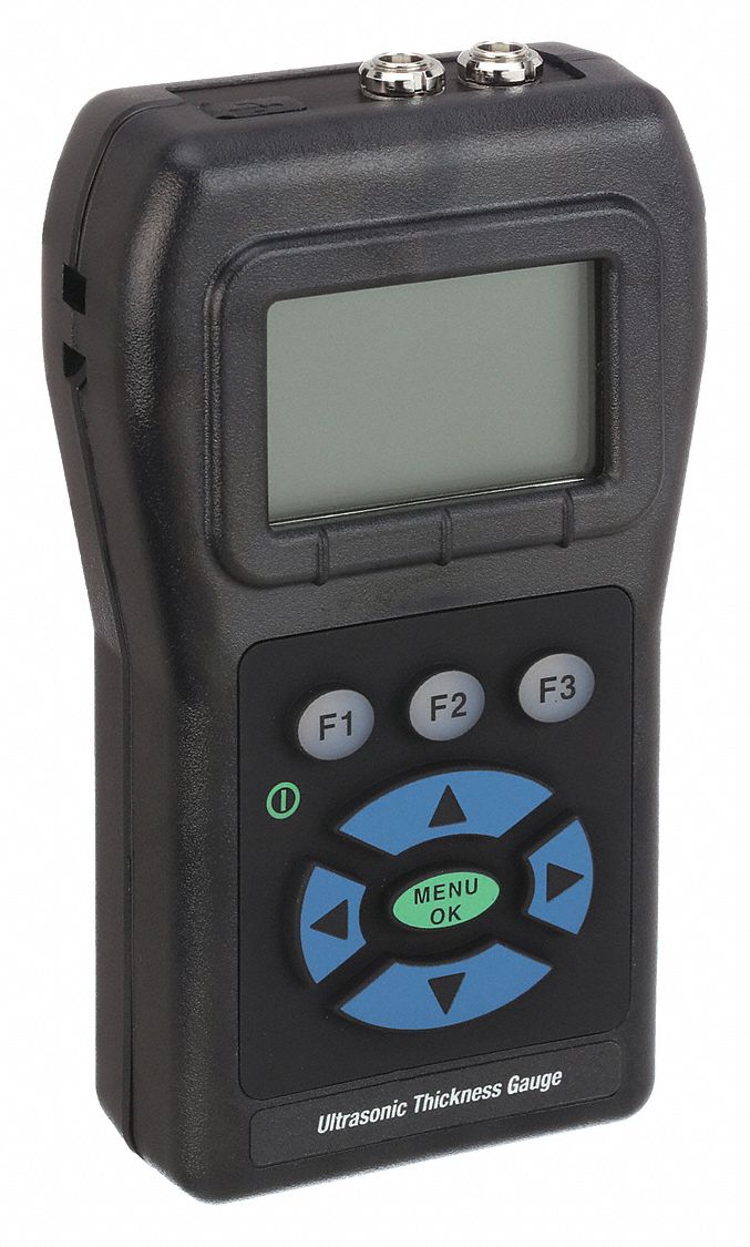 Ultrasonic Thickness Gauge: 0.004 in, 0.001 in Thick Measurement Resolution, NIST, Included
