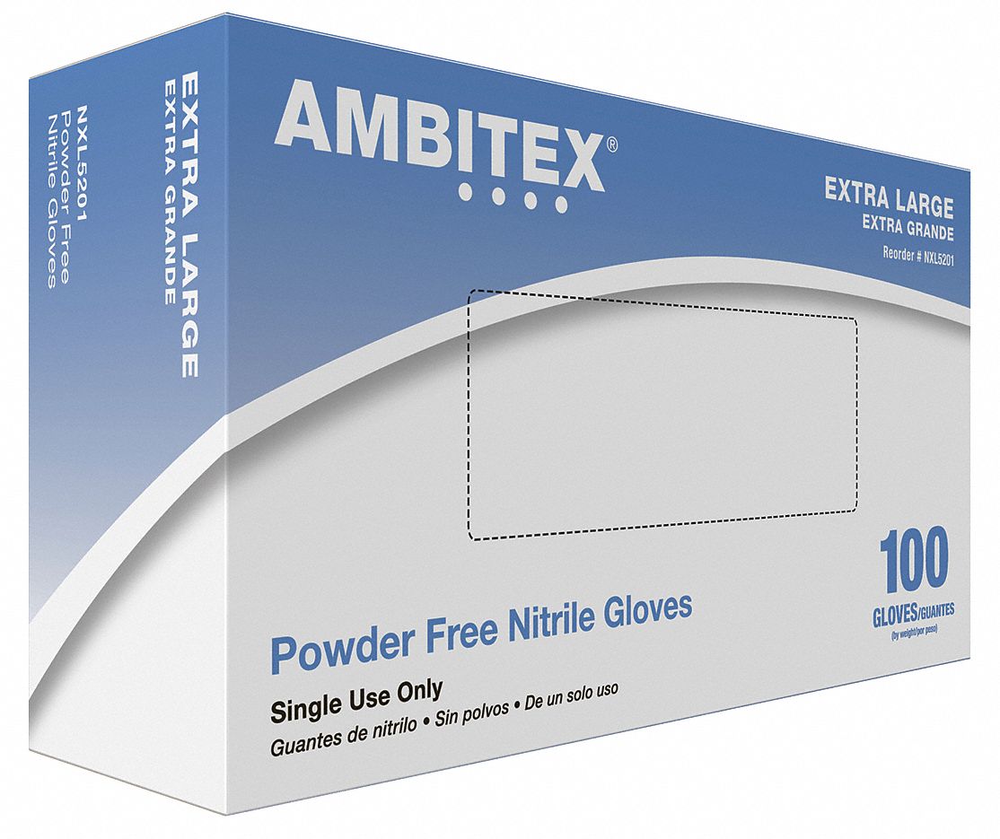 AMBITEX Disposable Gloves, PK 100 20LL61NXL5201 Grainger