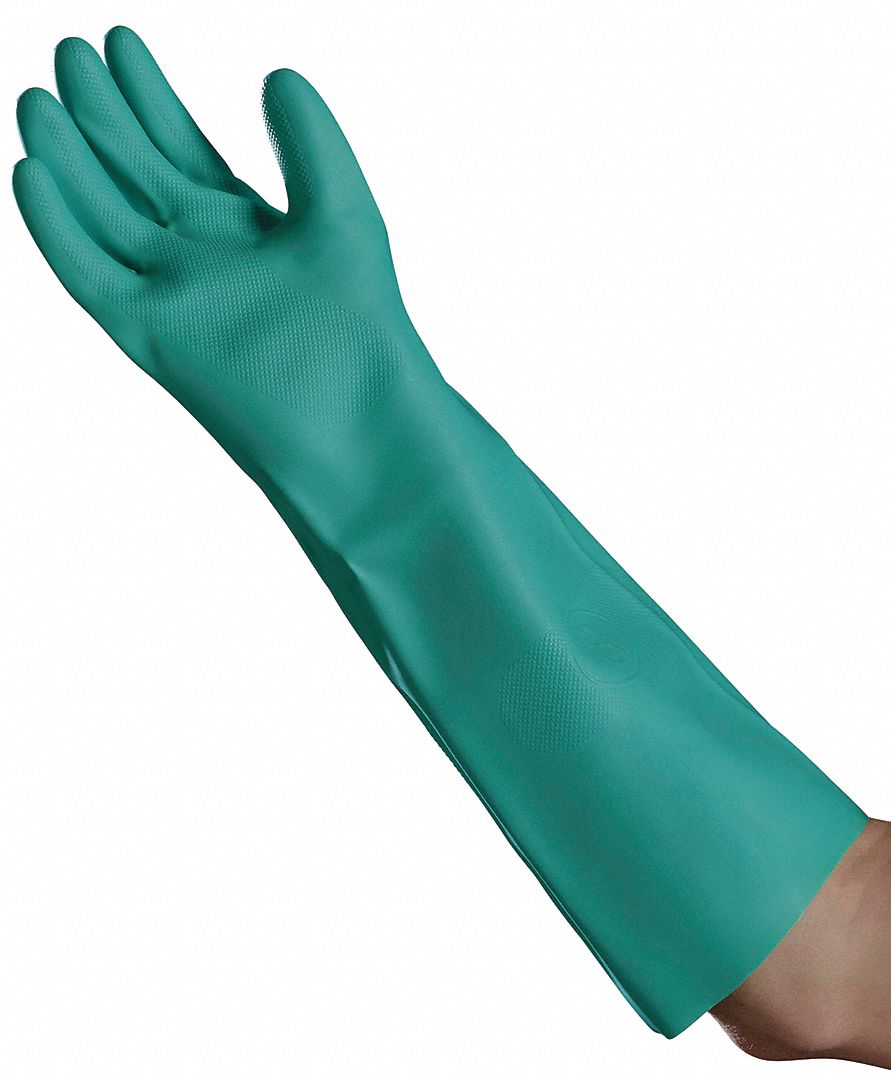 Chemical Resistant Gloves,Nitrile,L,PK12