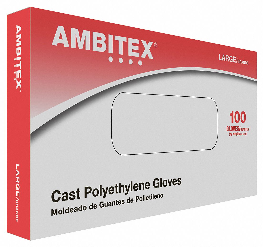 Disposable Gloves,Polyethylene,S,PK100