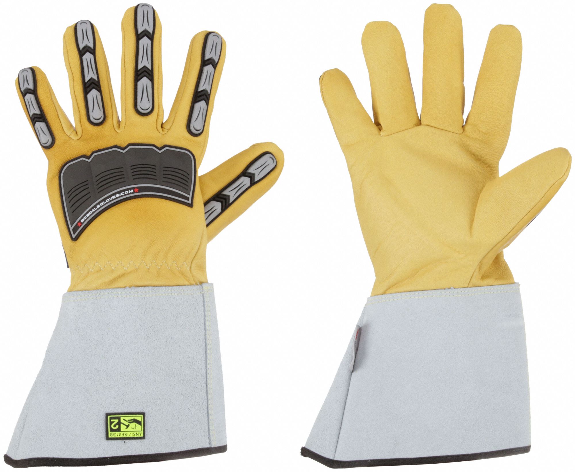 GANTS EN CUIR,TG(10),NIVEAU ANSI D'IMPACT 2 HAUT D GAMME,GANTS DE CONDUCTEURS,PEAU DE CHÈVRE,KEVLAR