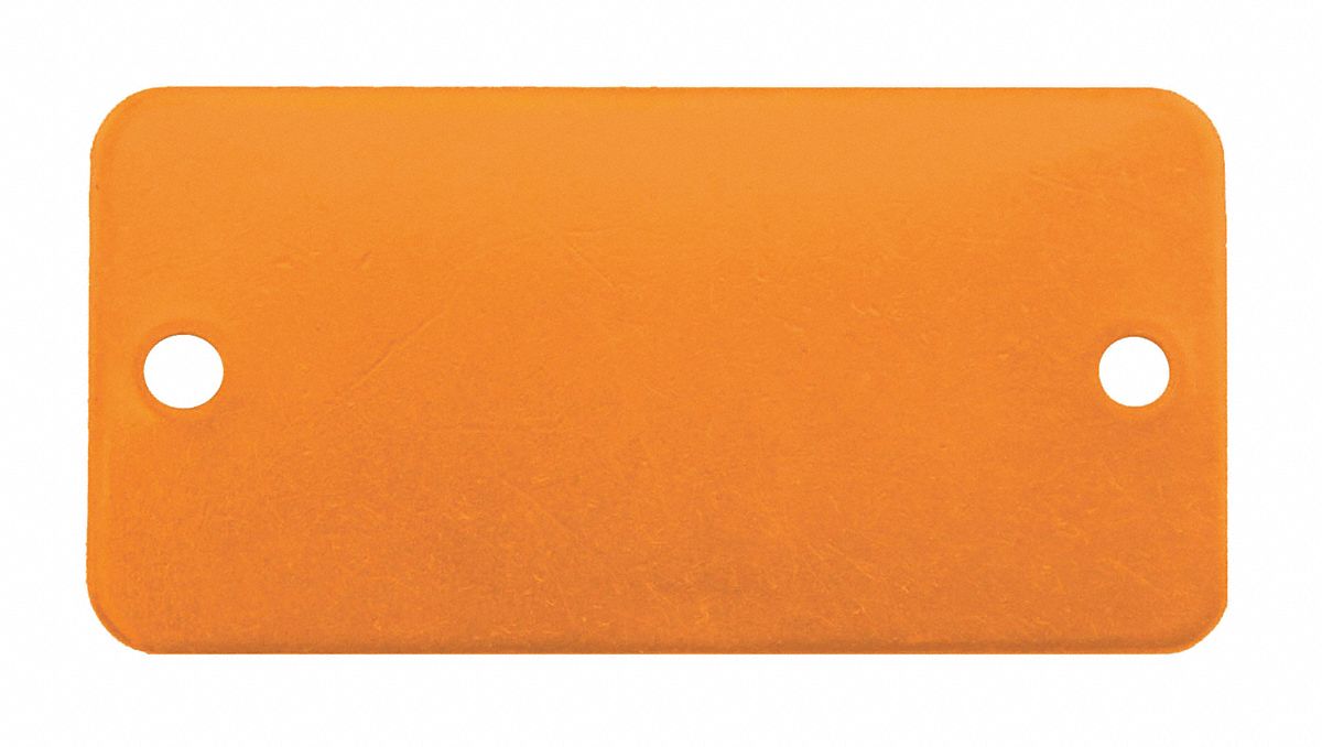 Blank Tag Alum 3in H 5in W Orange PK5