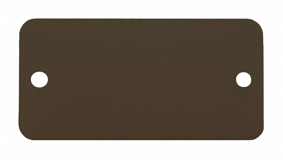 Blank Tag, Alum, 1 1/2in H, 3in W, Black, PK5