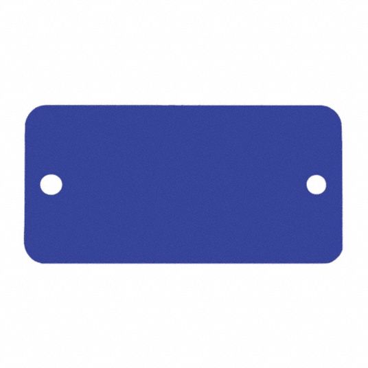 Aluminum, Blue, Blank Tag - 20LR99|43046 - Grainger