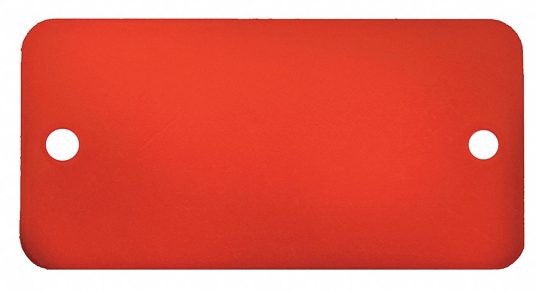 Aluminum, Red, Blank Tag - 20LR96|43043 - Grainger