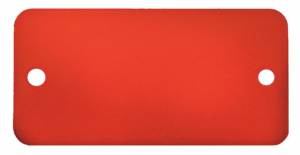 Aluminum, Red, Blank Tag - 20LT07|43053 - Grainger