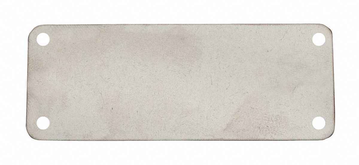 Blank Tag, Alum, 1 1/2in H, 3in W, Slvr, PK10