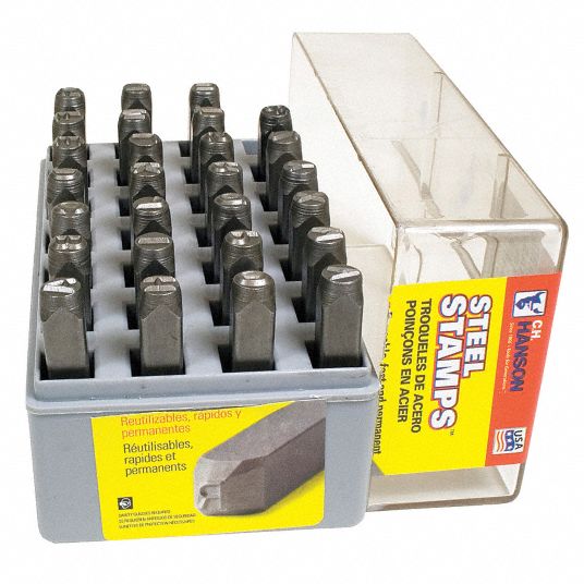 C.H. HANSON Steel Stamps Set, 1/4 in, 440C Stainless Steel 20LU22