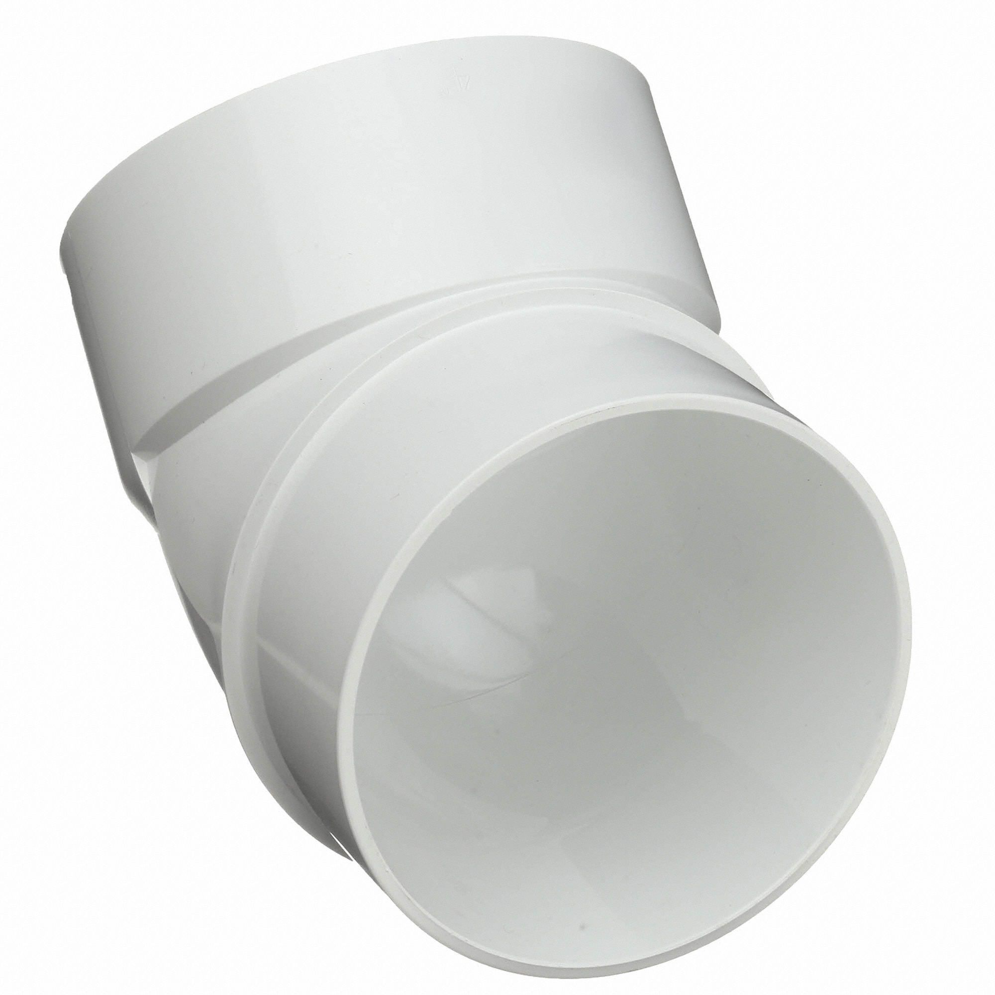 GENOVA PVC Street Elbow, 45 Degrees, Hub x Spigot, 6 in Pipe Size ...