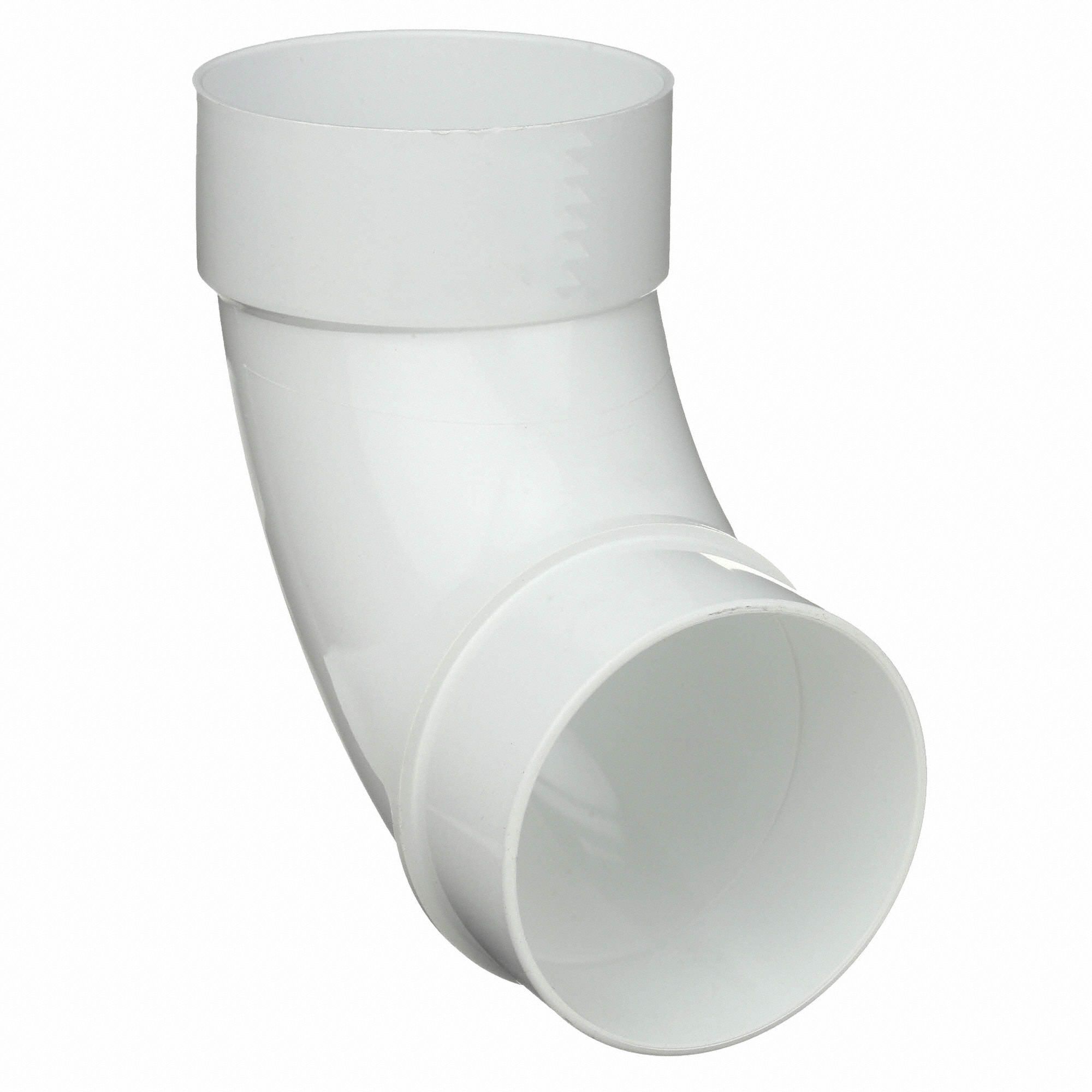 GRAINGER APPROVED PVC Street Elbow, 90 Degrees , Long Sweep, Hub x