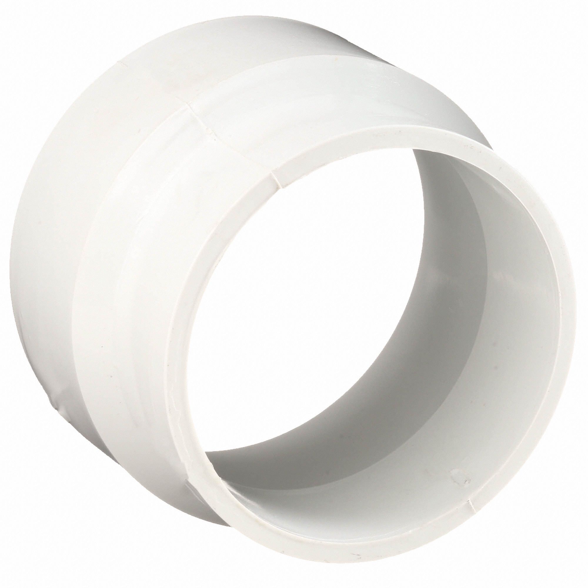 GRAINGER APPROVED PVC No Hub Adapter, Hub x Spigot, 4 in Pipe Size