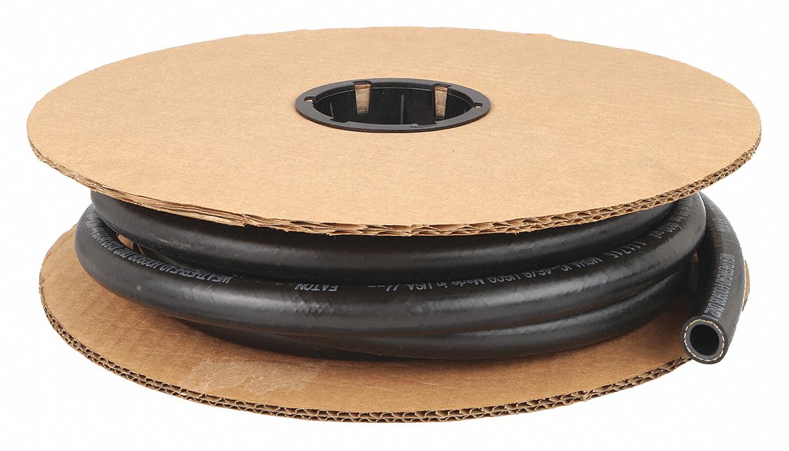 Hydraulic Hose: 400 psi, 1/2 in Hose Inside Dia., 25/32 in Hose Outside Dia., 25 ft Hose Lg, Black