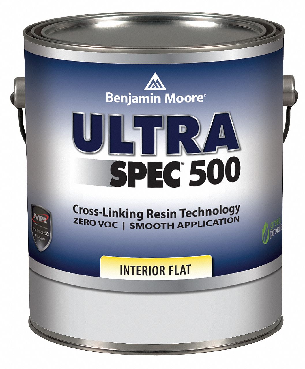 BENJAMIN MOORE Flat Interior Paint, Boothbay Gray, 1 gal 20N057N5361X001HC165 Grainger