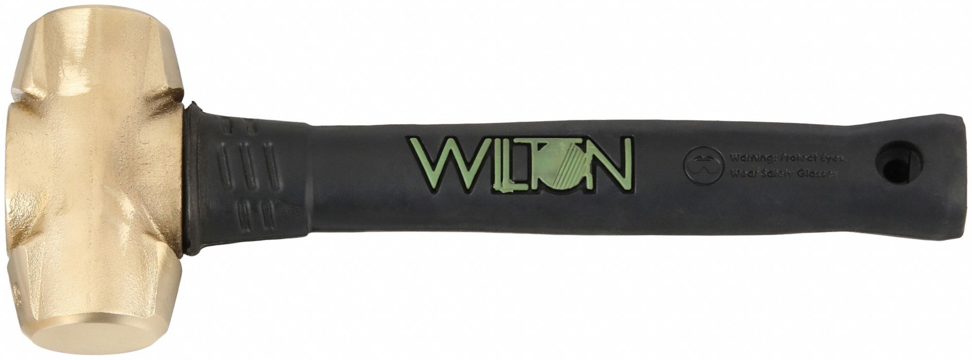 Soft-Face Drilling Hammer: Steel Handle, 2 1/2 lb Head Wt, 1 1/2 in Dia, 14 in Overall Lg